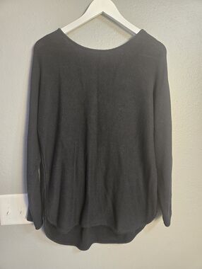 Michael Kors Black Tunic Sweater Gold Zipper Size Large